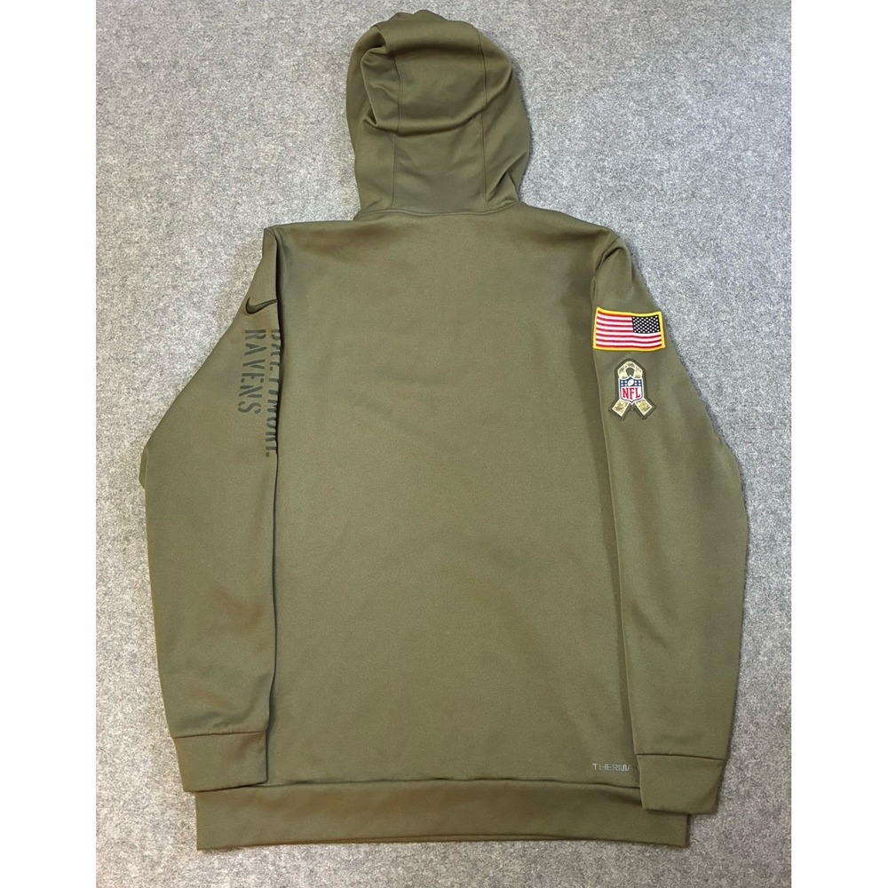Baltimore Ravens Nike Salute To Service Camo Pullover Hoodie Men's Medium Patch - Picture 5 of 7